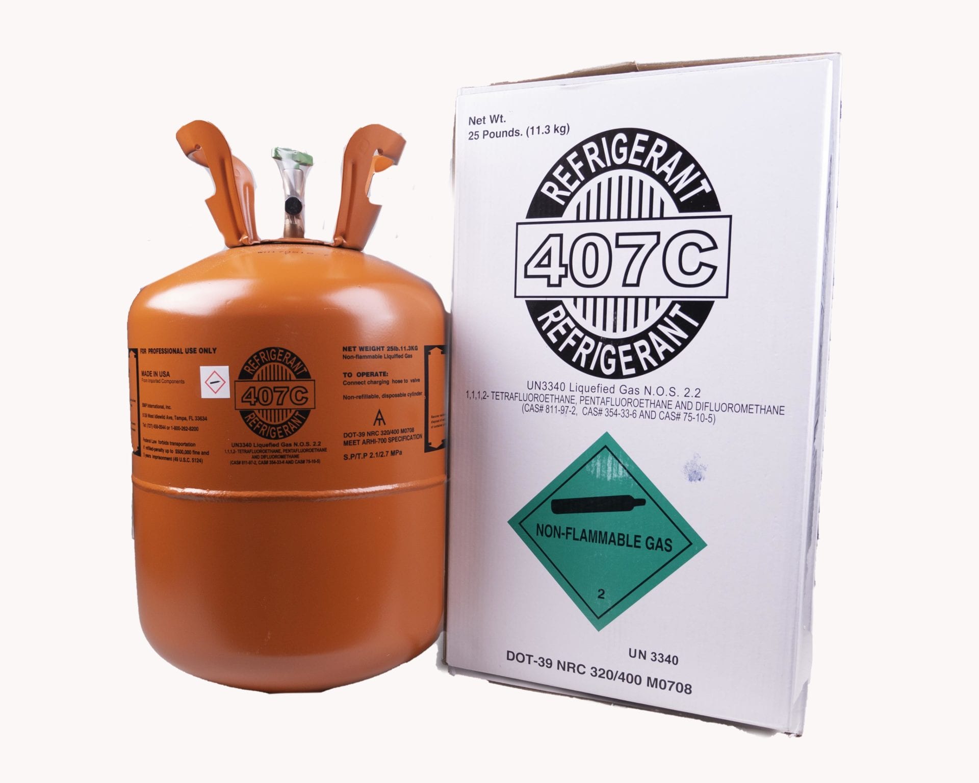 R407C 25 lb Refrigerant New Factory Sealed Cylinder - Image 3