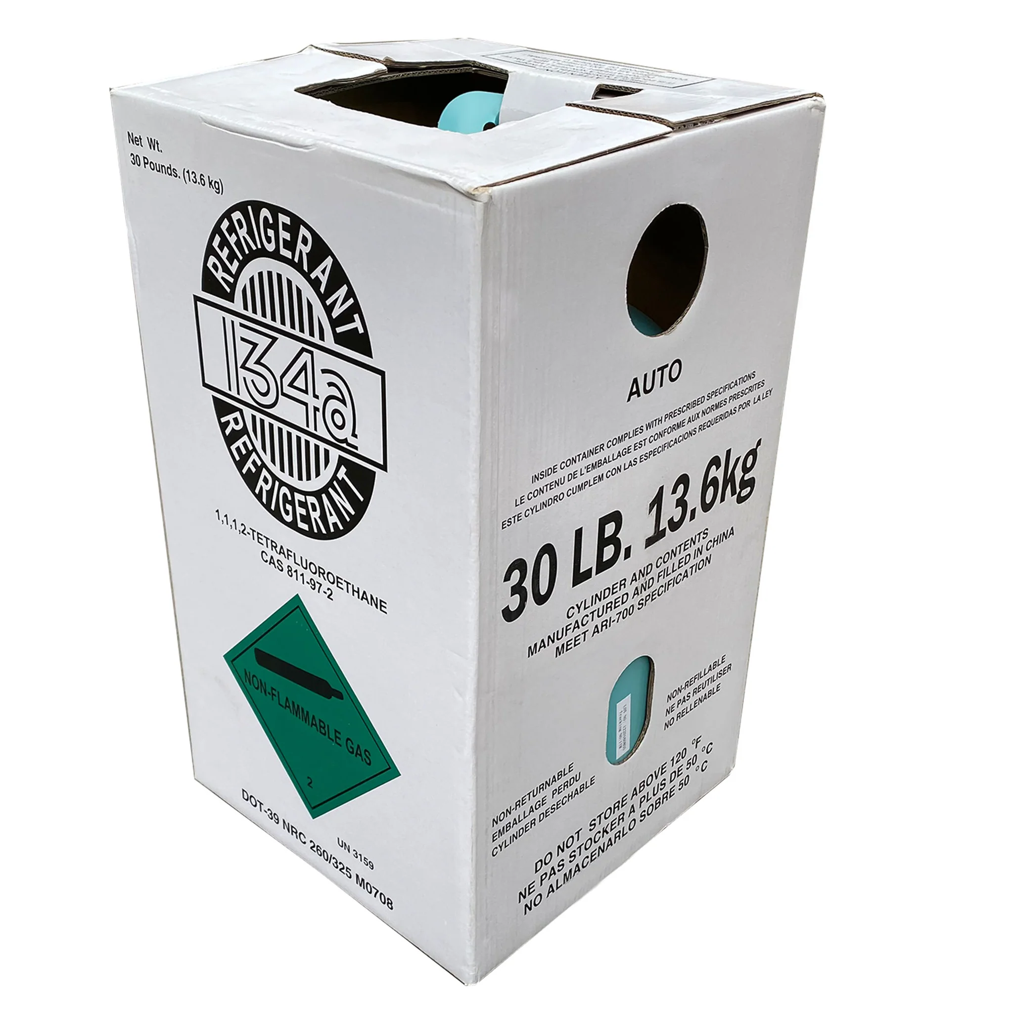 R134a 30 lb Refrigerant New Factory Sealed Cylinder - Image 2